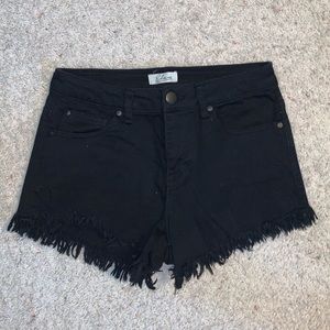 Elan Black Denim Shorts
